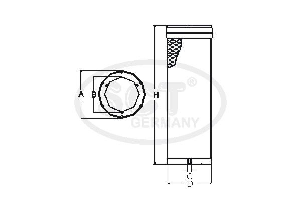 SCT GERMANY Toisioilmasuodatin SW 3869